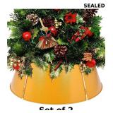 28 Inch Christmas Tree Collar Metal Tree Skirt