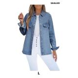 Luvamia's oversized denim jacket