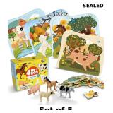 Wooden Farm Animal Puzzles for Kids Ages 4-6