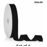 1' X 20 Yards Black Velvet Ribbon for Christmas