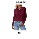 Dokotoo T Shirts for Women Casual Long Sleeve V