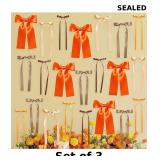 3x Set of 50 orange and brown bows