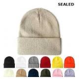 PFFY Beanie for Men Women Unisex Knit Cuffed Plain