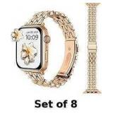 8x Dressy Rose Gold iWatch Bands