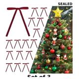 Spiritlele 30 Pcs Burgundy Christmas Bows