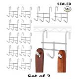 12 Pcs 3 Hook Attachment for Wire Shelving x2