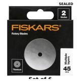 6x Fiskars 45mm Titanium Rotary Blades