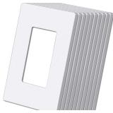 BESTTEN 10pcs 1-Gang Screwless Wall Plate