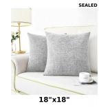 Set of 2 CaliTime throw pillow covers with a soft