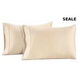 Set of 2 Lane Linen 100% cotton pillowcases