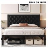 Metal Bed Frame with Headboard