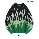 ZAFUL Women Y2K Aesthetic Flame Graphic Sweater