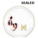 Ceramic Initials Ring Dish Jewelry Tray