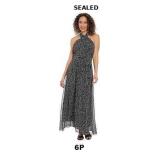 London Times Women's Halter Neck Maxi Dress