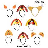 8 Pack Thanksgiving Headband Turkey Drumstick Head