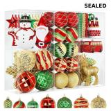 Alupssuc 100 Pcs Christmas Ball Ornaments Set