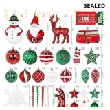 Alupssuc 100 Pcs Christmas Ball Ornaments Set