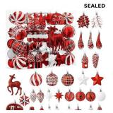 Alupssuc 103pcs Christmas Balls Ornaments Set