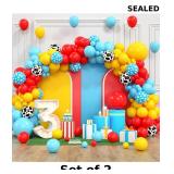 Yellow Red Blue Balloon Arch Kit x2