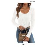 Women Tops Long Sleeve Textured Shirts