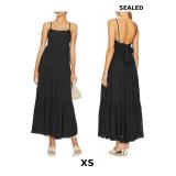 Flowy pleated maxi dress with spaghetti straps