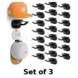 22 Pack Adhesive Hat Hooks for Wall x3