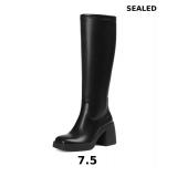 SEALED-Tscoyuki knee-high black suede boots