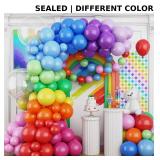 Rainbow Balloon Arch Kit,120Pcs Assorted Colors