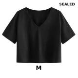 SweatyRocks Women's Casual V Neck Crop Top