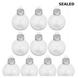 Set of 10 clear ornament balls designed for drinks