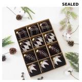 3.15INCH Brown Velvet Ornaments for Christmas Tree