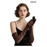 THARAHT Women Long Gloves with Satin Tulle