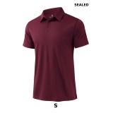 PINSPARK Mens Golf Shirt 3 Buttons Quick Dry Polo
