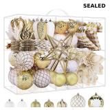 Alupssuc 128pcs Christmas Balls Ornaments Set