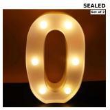 Decorative Led Light Up Number Letters x2