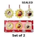 3 Pcs Snowflake Photo Christmas Ornaments for Xmas