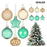 Leitee 12 Pieces Glass Christmas Ornament Set