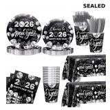 Complete set of 194 disposable party supplies