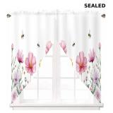 AYTTBIS Christmas Green Leaves Swag Curtain