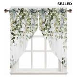 AYTTBIS Christmas Green Leaves Swag Curtain