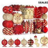 Alupssuc 96pcs Christmas Tree Ornaments Set, Plast