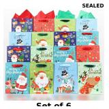 BEAVOING 24 Christmas Gift Bags with Handles x6