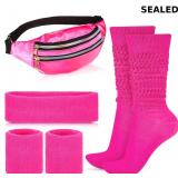 Tarpop 80s Neon Women Slouch Socks 90s Headbands