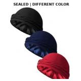 Silk Satin Lined Pre-Tied Turban Durag Head Wrap