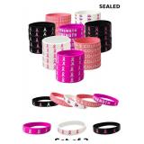 FANOST 48Pcs Breast Cancer Awareness Bracelets x3