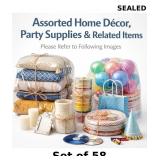 LOT OF 58 ASSORTED Home and Decor related