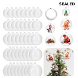 Set of 100 clear plastic fillable ornaments in 5 s