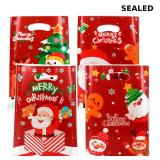 Set of 100 small Christmas gift bags with handles,