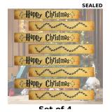 8PCS Christmas Wizarding Theme Banners x4