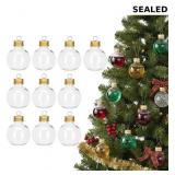 Set of 10 clear fillable 100ml ornament drink ball